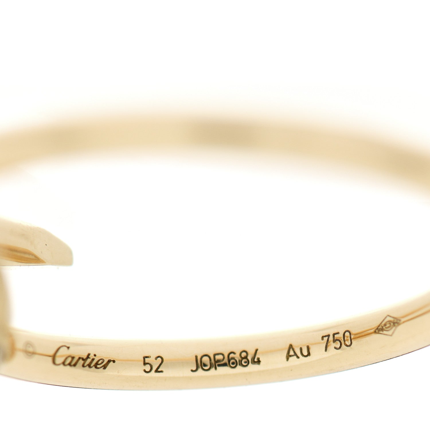 Cartier 18K Yellow Gold Small Juste Un Clou Ring 52 6 4 of 5