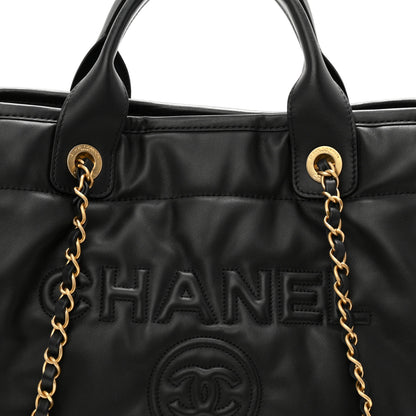 Chanel Calfskin Small Deauville Tote Black 9 of 12