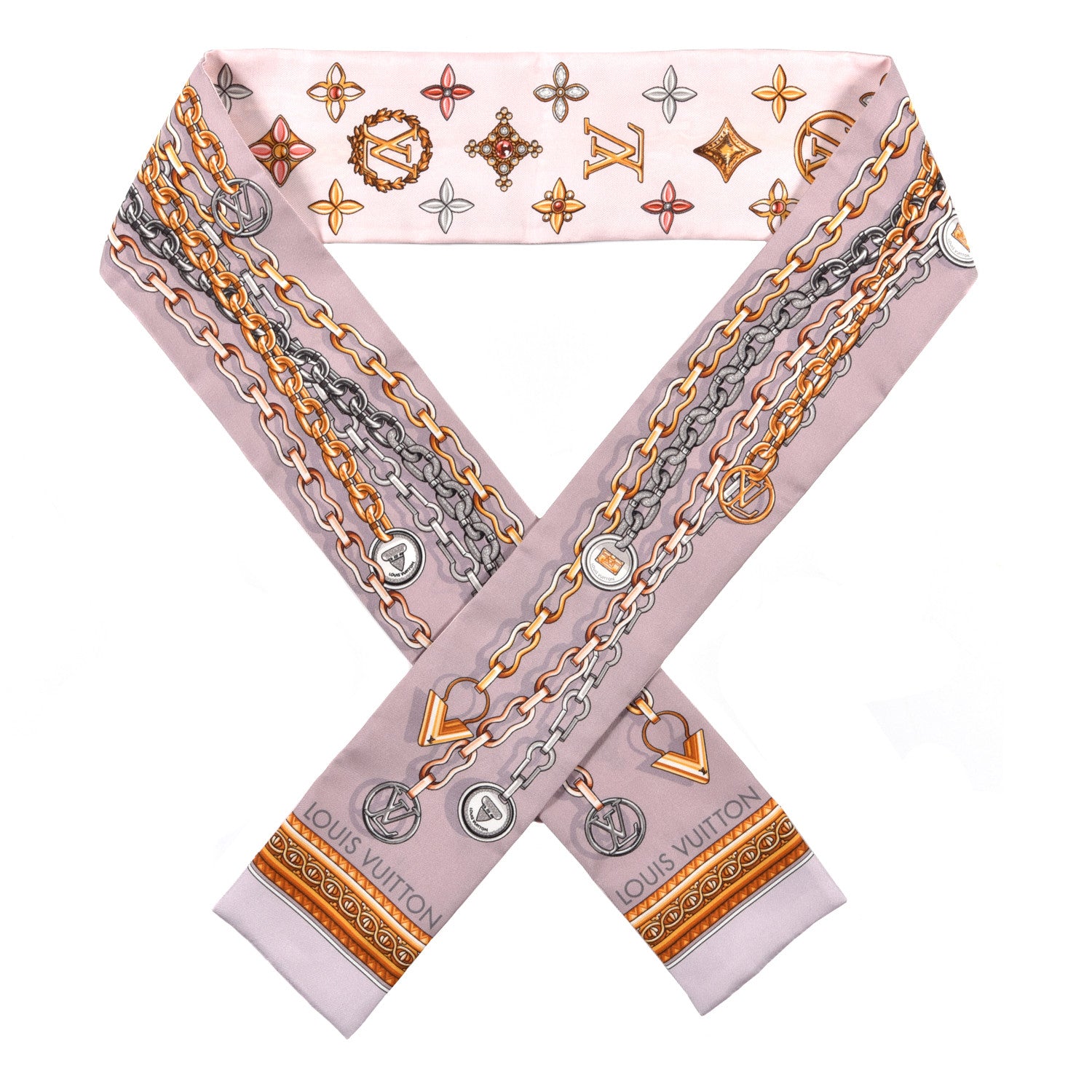 Louis Vuitton Silk Monogram Vendome Bandeau Gris 1 of 3