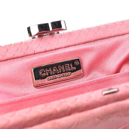 Chanel Python Timeless Clutch Pink 6 of 13