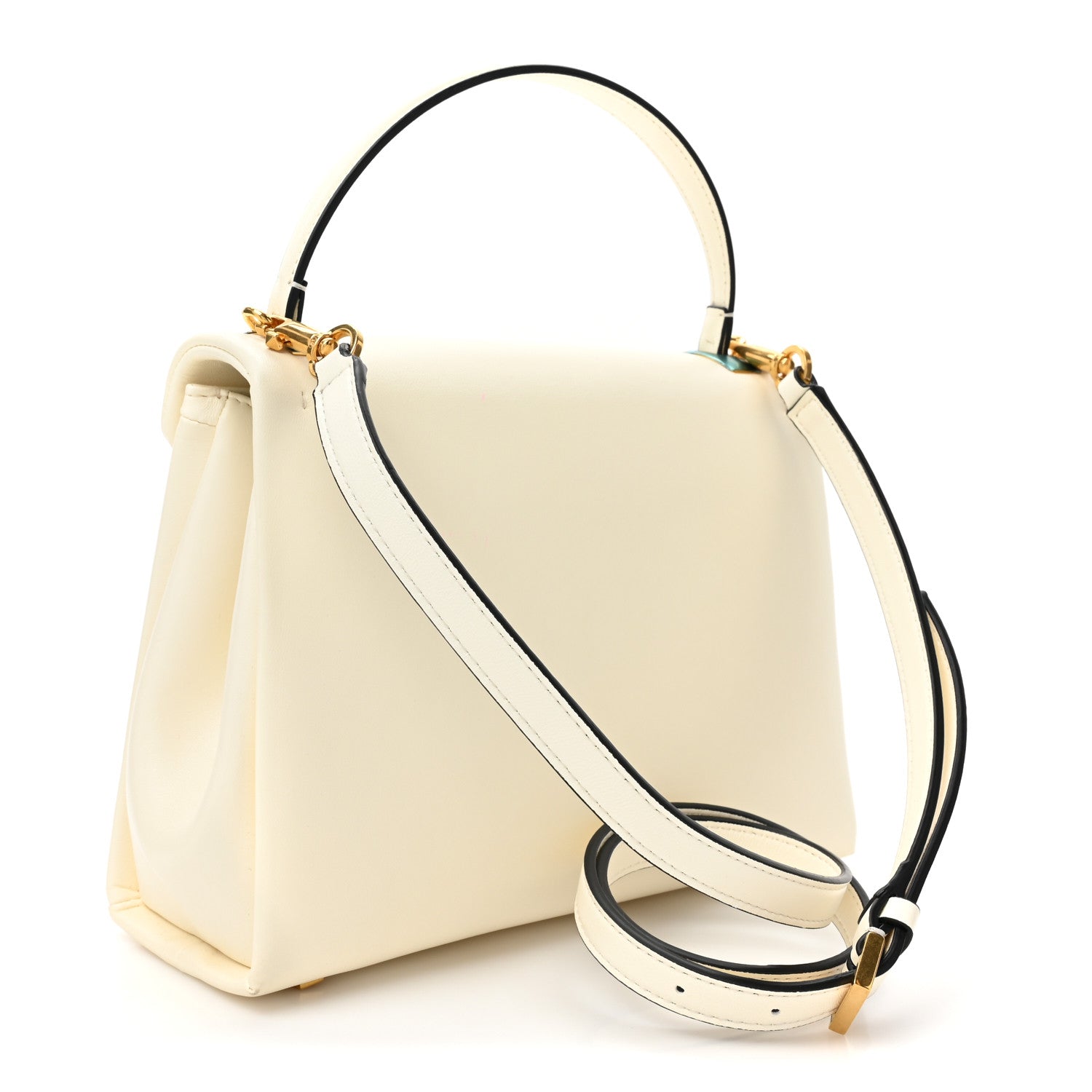 Valentino Garavani Nappa Small One Stud Top Handle Bag Ivory 3 of 16