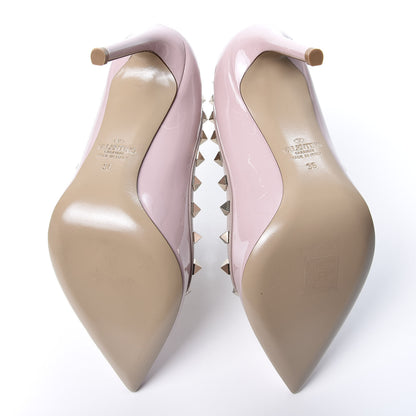 Valentino Garavani Patent Rockstud 100mm Pumps 36 Water Rose Poudre 8 of 9