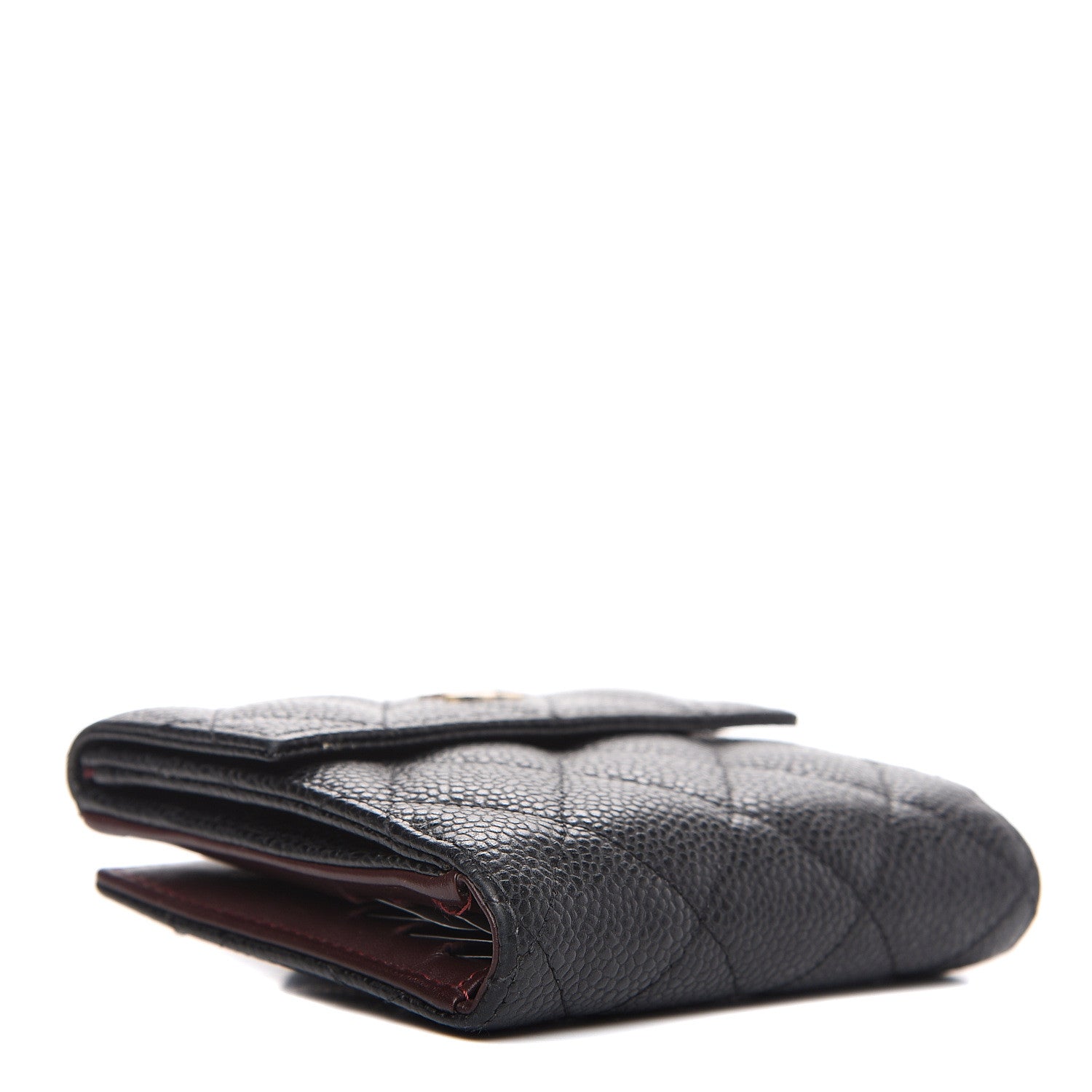 Chanel Caviar Quilted Compact French Flap Wallet Black 3 of 12
