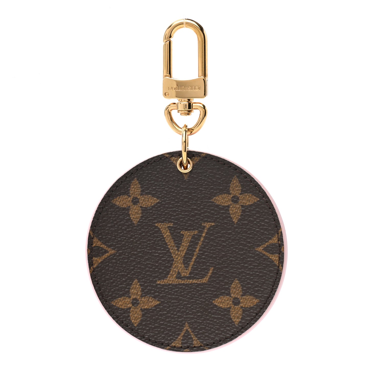 Monogram LV Mirror Bag Charm Key Holder Rose Ballerine