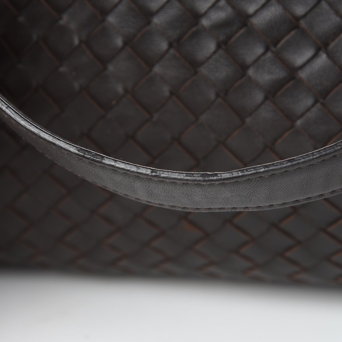 Nappa Intrecciato Large Classic Chain Strap Tote Ebano