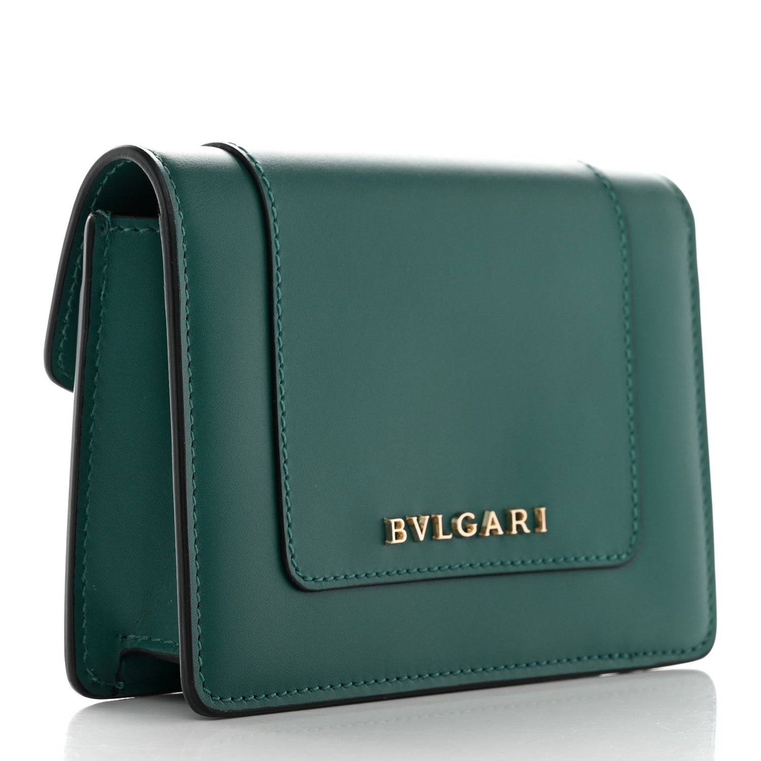 Bulgari Calfskin Serpenti Forever Purse Card Holder Emerald Violet Amethyst 4 of 17
