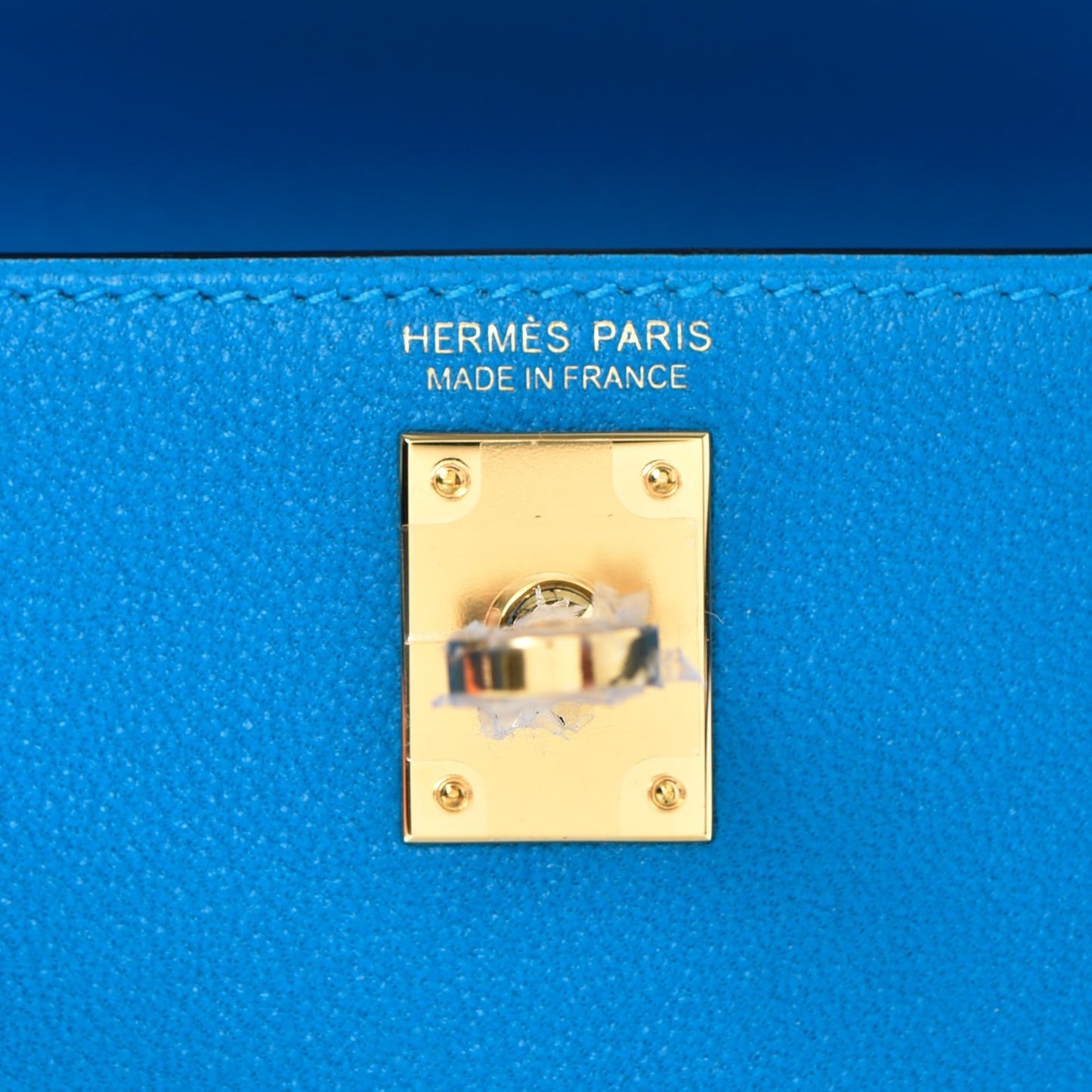 Chevre Mysore Mini Kelly Sellier 20 Bleu Zanzibar