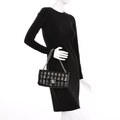 Chanel Lambskin East West Chocolate Bar Chain Flap Black 2 of 9