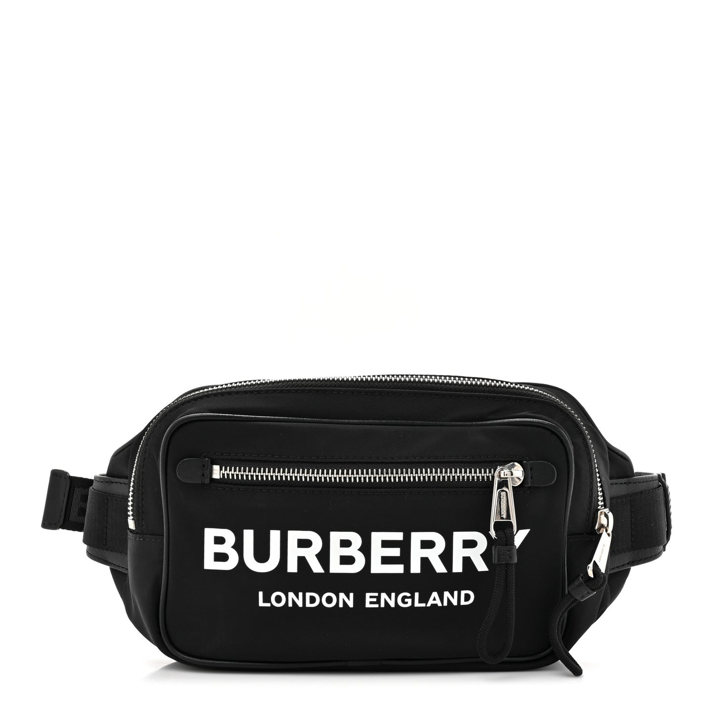 Econyl Logo Print Large Cannon Bum Bag Black