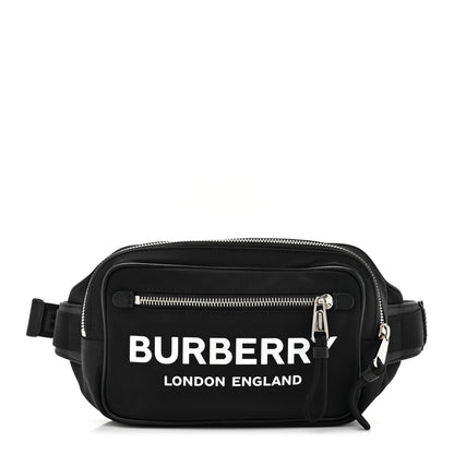Burberry Econyl Logo Print Large Cannon Bum Bag Black 1 of 9