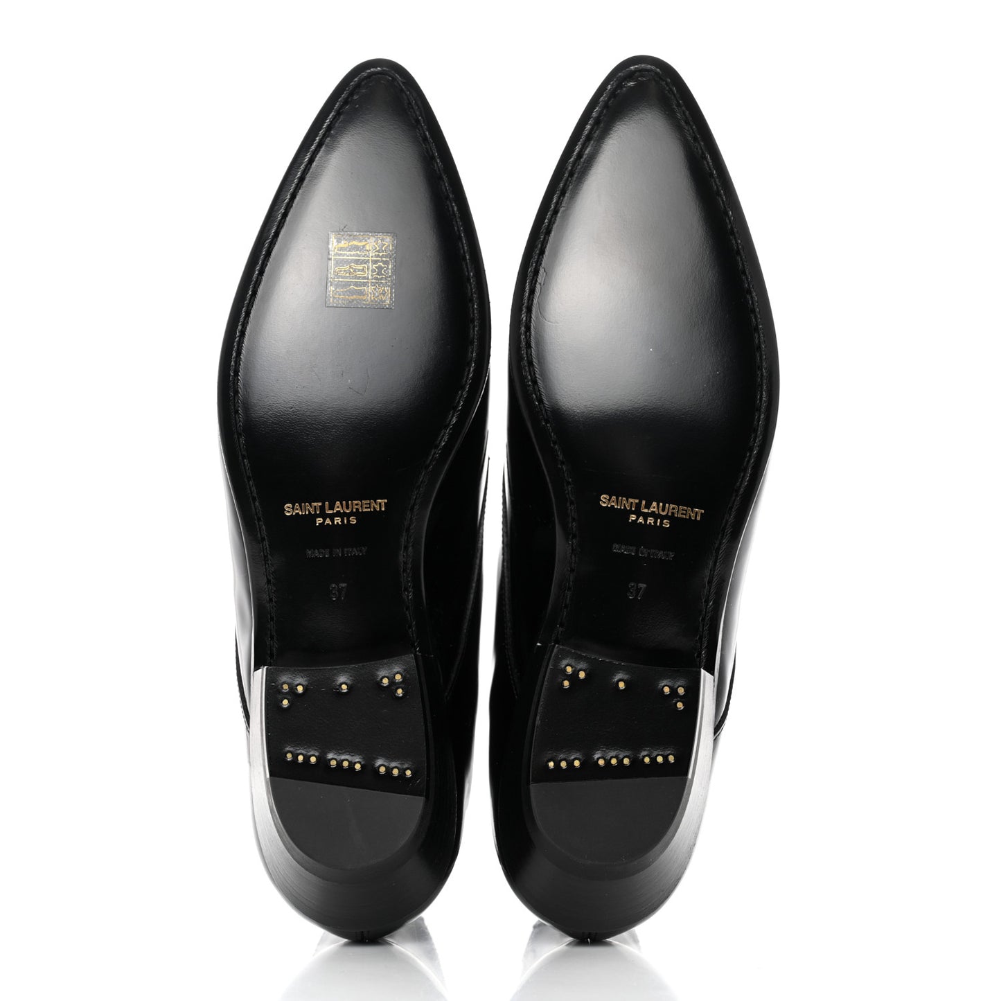 Patent Calfskin Joan Ankle Boots 37 Black