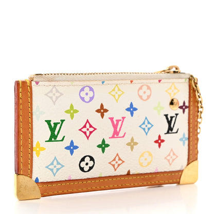 Louis Vuitton LOUIS VUITTON Monogram Multicolor Key Pouch White 3 of 6