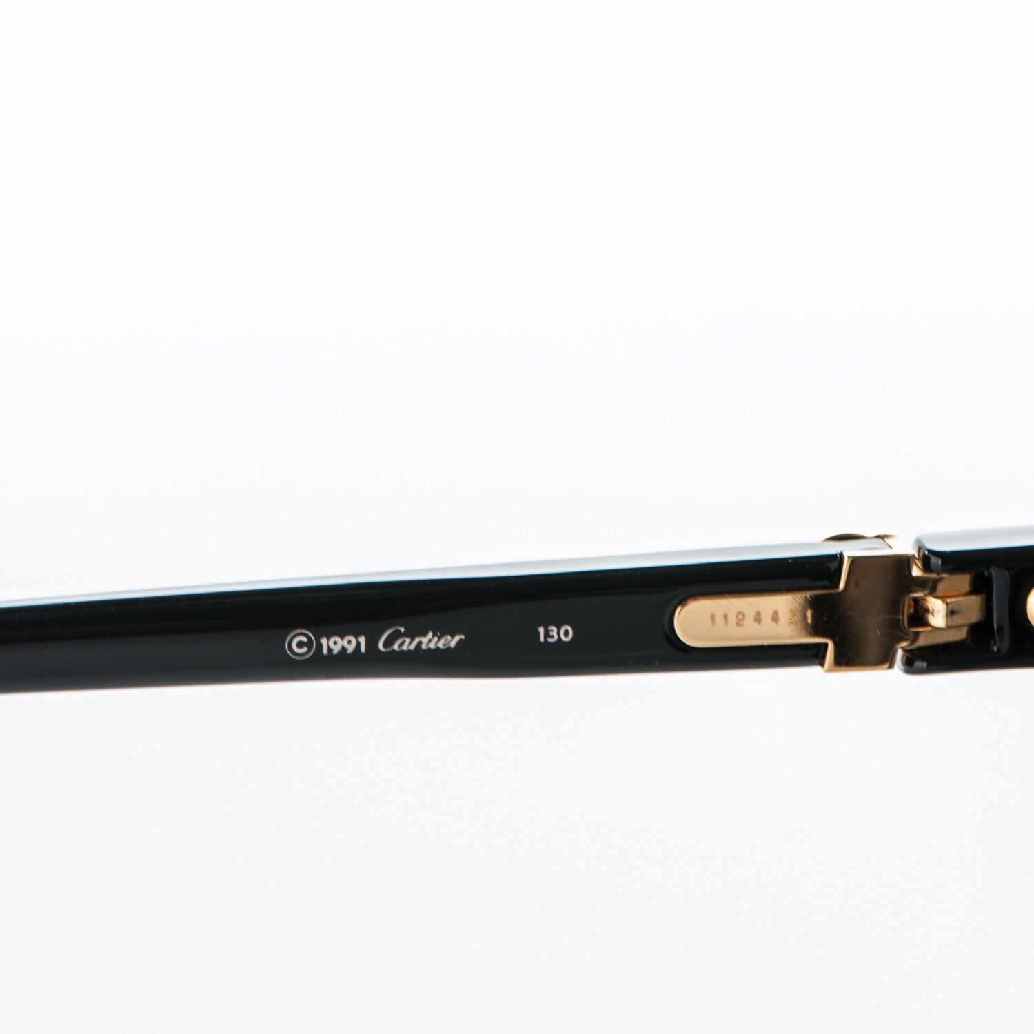 Cartier Vintage Cabriolet Sunglasses 130 Black Gold 6 of 6