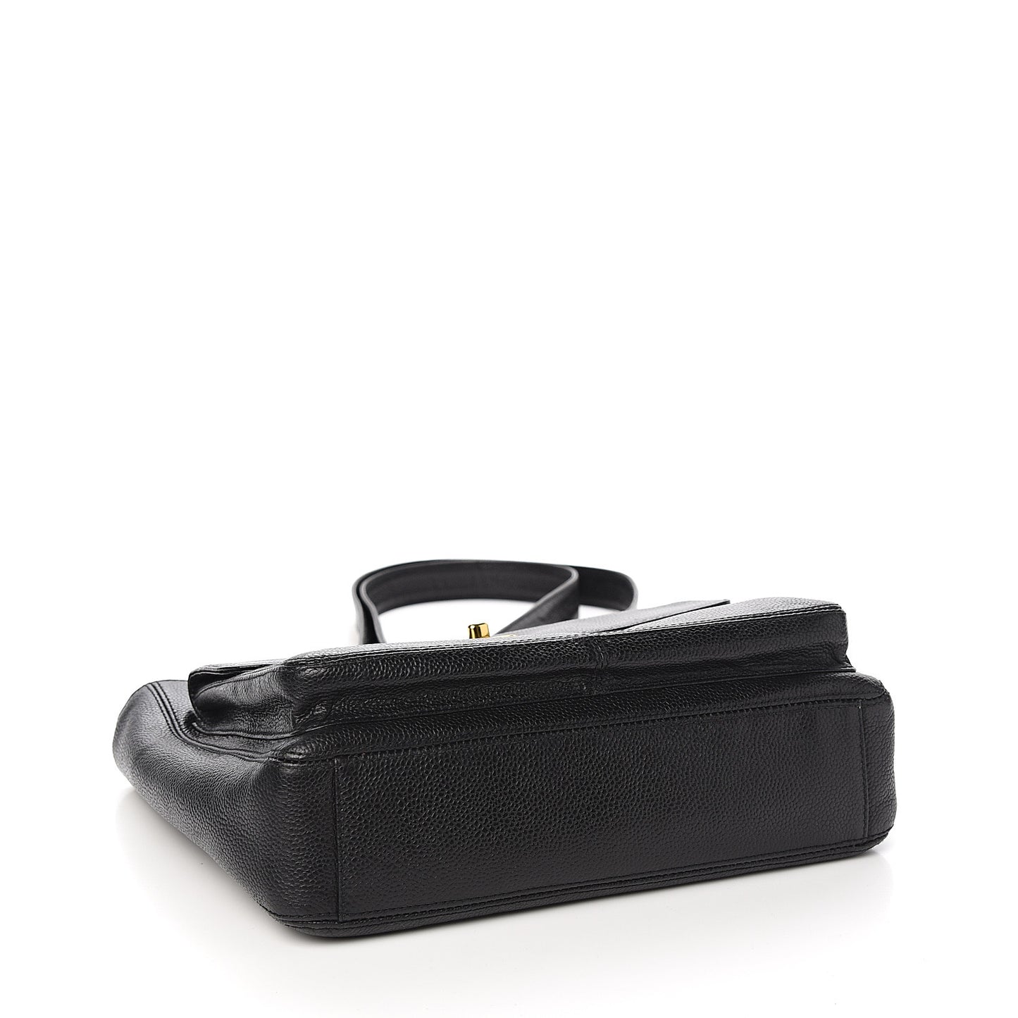Caviar Flap Shoulder Bag Black