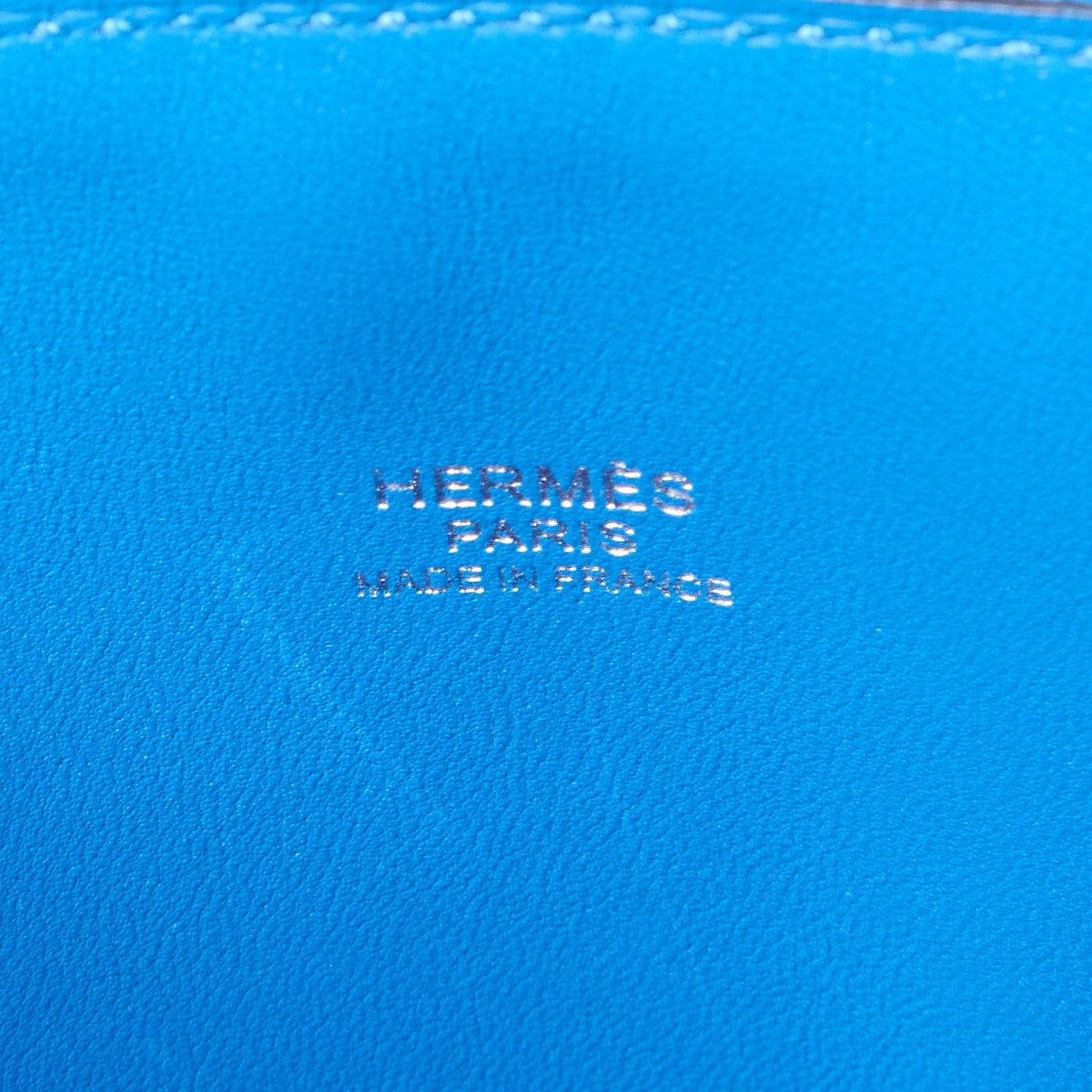 Hermes Taurillon Clemence Bolide 31 Bleu Hydra 7 of 7