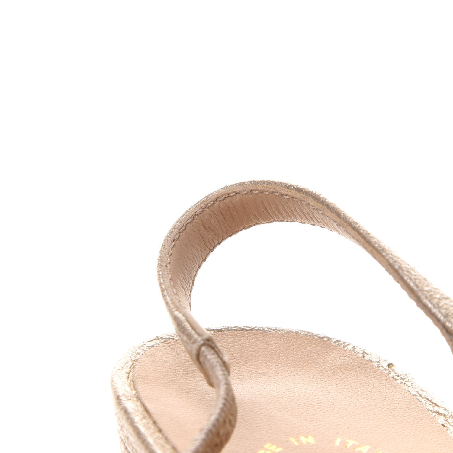 Chanel Metallic Lambskin Grosgrain Cap Toe CC Slingback Sandals 35 Gold Black 9 of 11