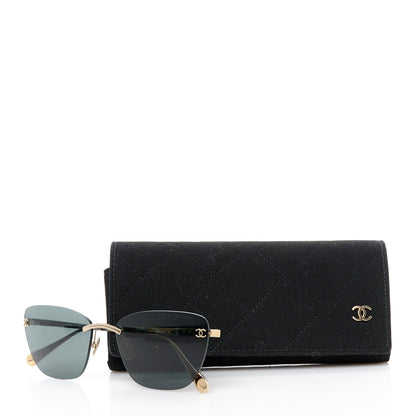 Chanel Titanium Cat Eye CC Sunglasses 4286-T Black 8 of 8