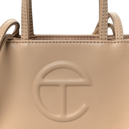 Telfar Vegan Leather Small Shopping Bag Cream 8 of 10