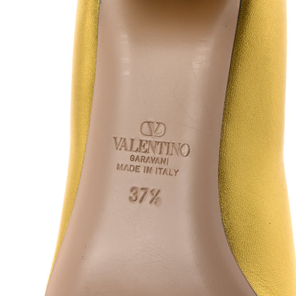 Valentino Garavani Laminated Nappa Bowow 45mm Pumps 37.5 Antique Gold 7 of 10