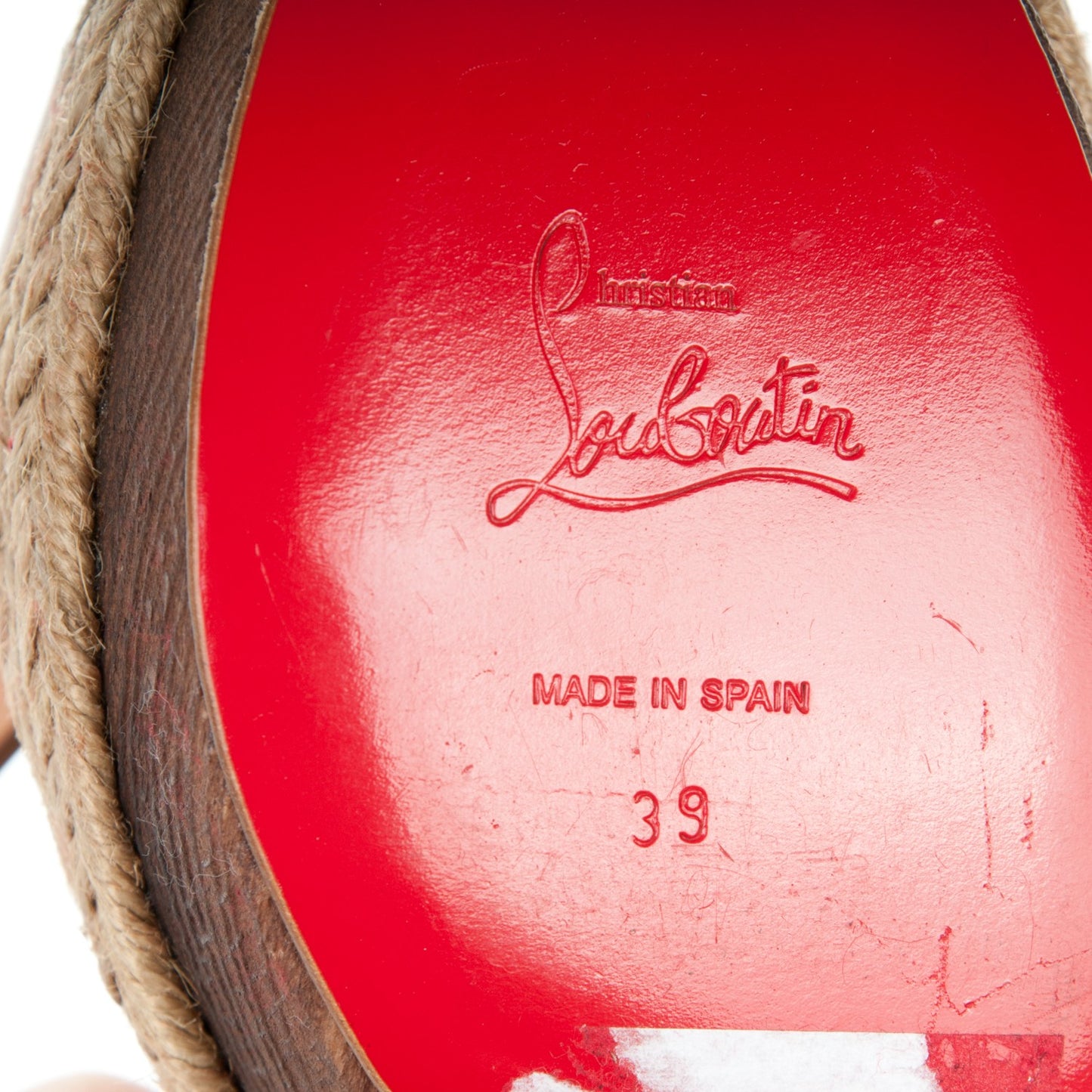Calfskin Rope Es Cubells 120 Espadrille Platform Sandals 39 Cuoio Beige