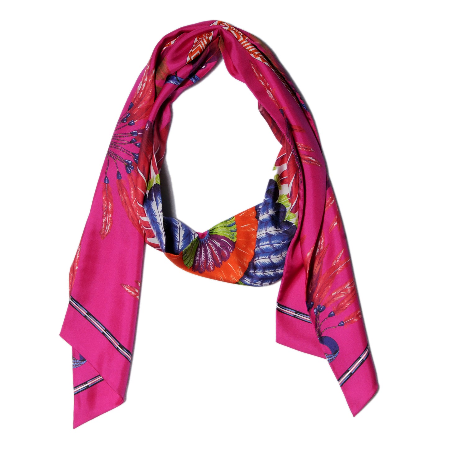 Silk Brazil Maxi Twilly Fuchsia