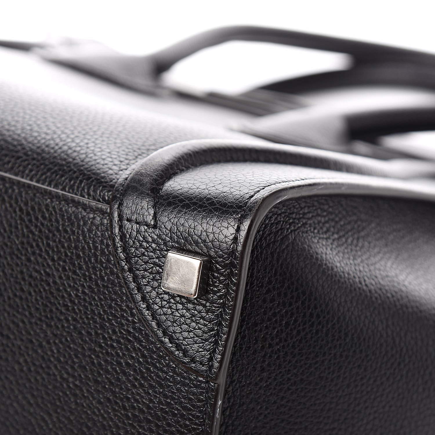 Celine Drummed Calfskin Micro Luggage Black 11 of 12