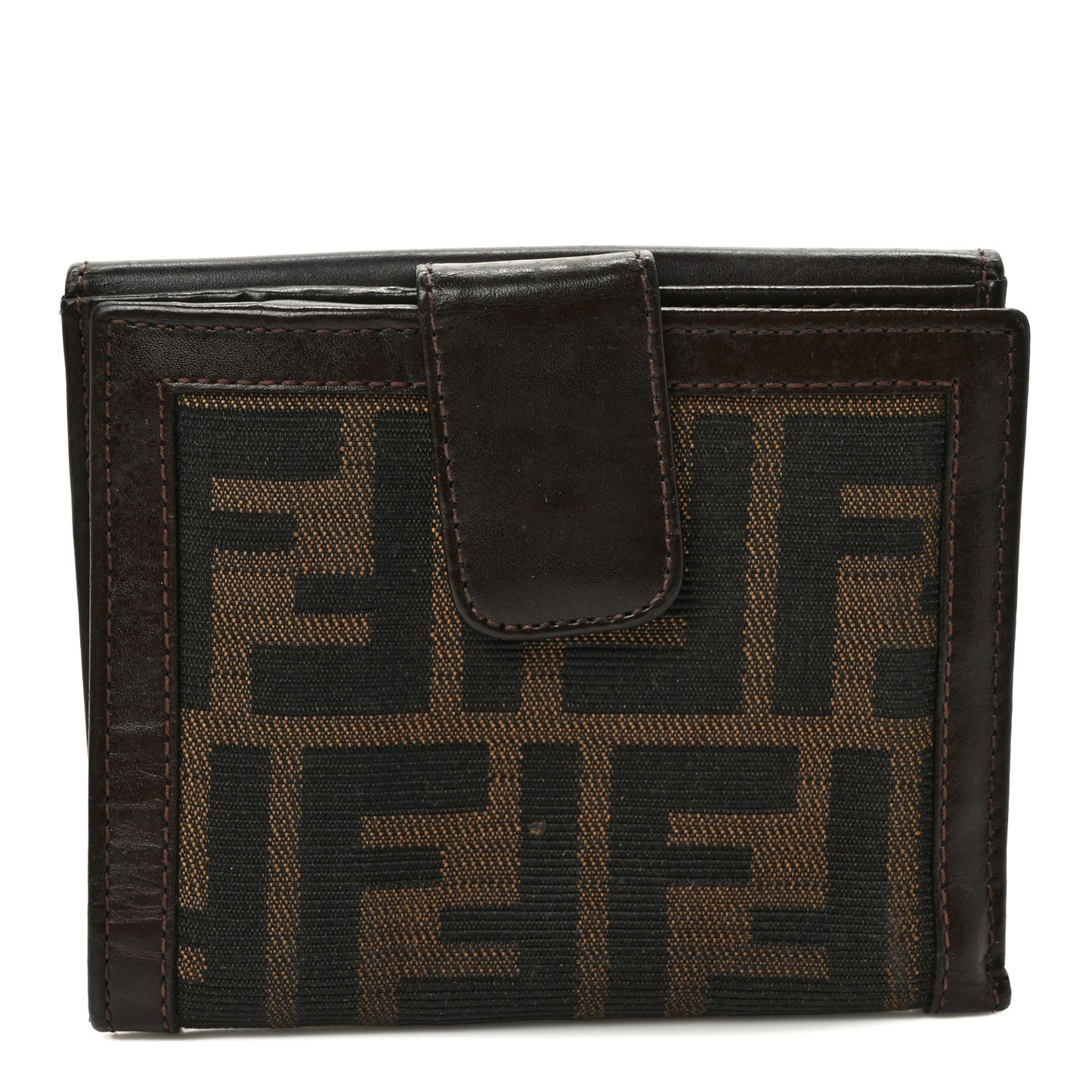 Zucca Calfskin Compact Wallet Tobacco