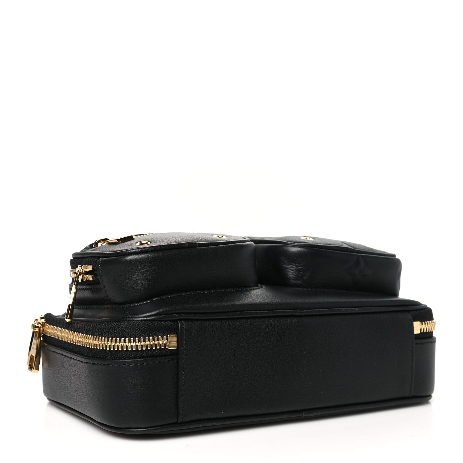 Louis Vuitton Calfskin Monogram Embossed Utility Crossbody Black 4 of 9
