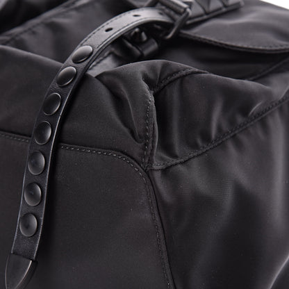 Prada Nylon New Vela Monochrome Studded Backpack Black 10 of 10