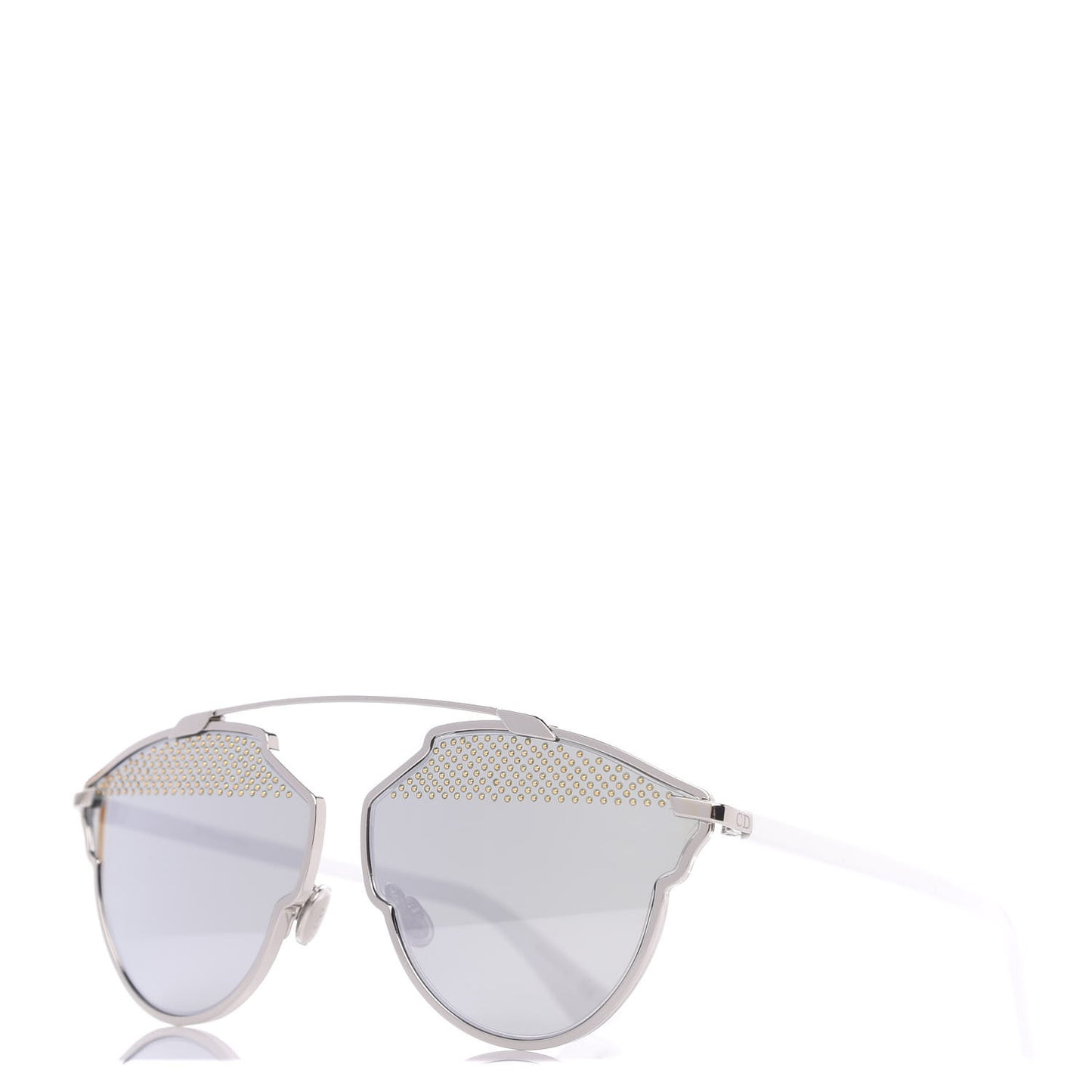 Studded So Real Sunglasses Silver White