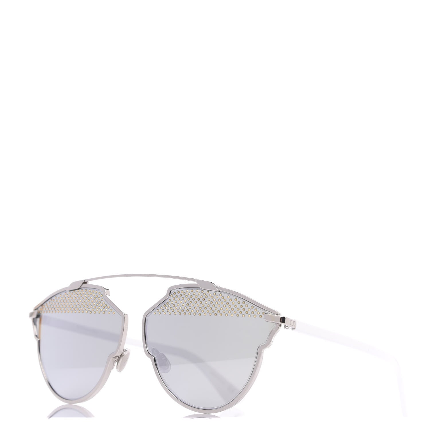 Christian Dior Studded So Real Sunglasses Silver White 1 of 10