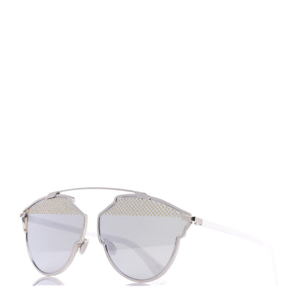 Christian Dior Studded So Real Sunglasses Silver White 1 of 10