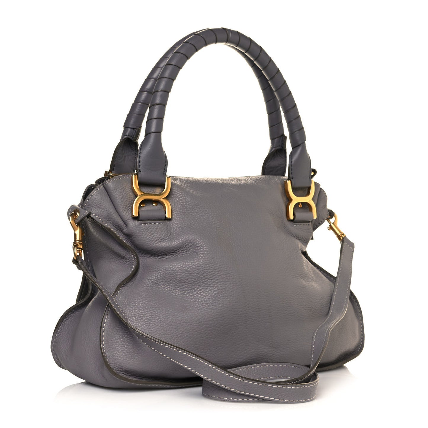 Calfskin Medium Marcie Satchel Cashmere Grey