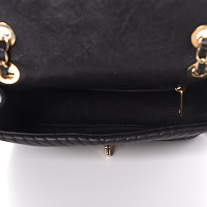 Chanel Calfskin Surpique Chevron Small Flap Black 5 of 10