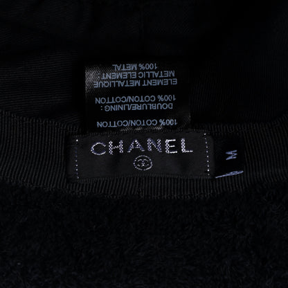 Chanel Terry Cloth CC Bucket Hat M Black 4 of 4