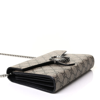 Gucci GG Supreme Monogram Mini Dionysus Chain Wallet Beige Black 3 of 5
