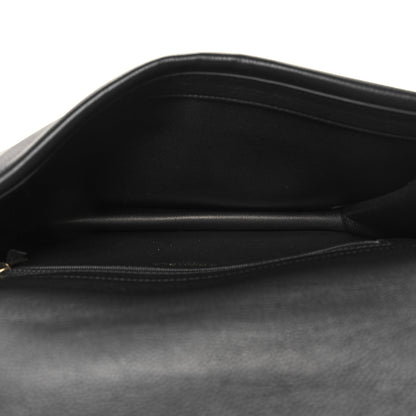 Chanel Calfskin Chevron Quilted Casual Trip Clutch Black 5 of 11