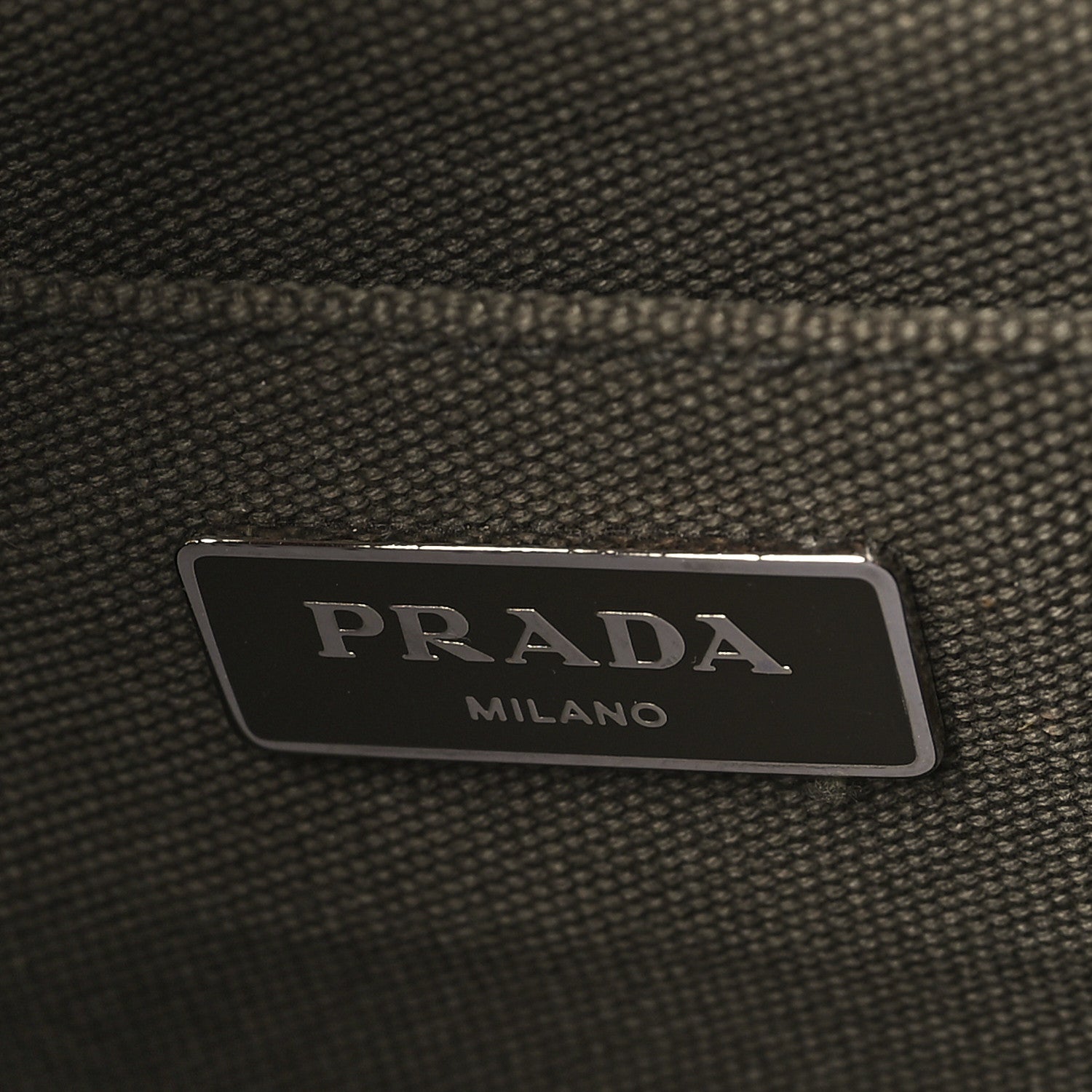 Prada Canvas Crystal Studded Canapa Tote Militare 6 of 9