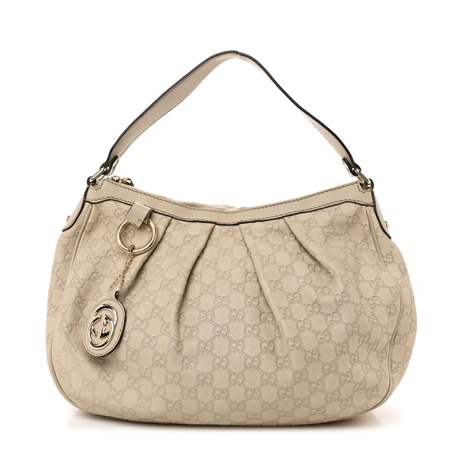 Guccissima Medium Sukey Hobo Off White