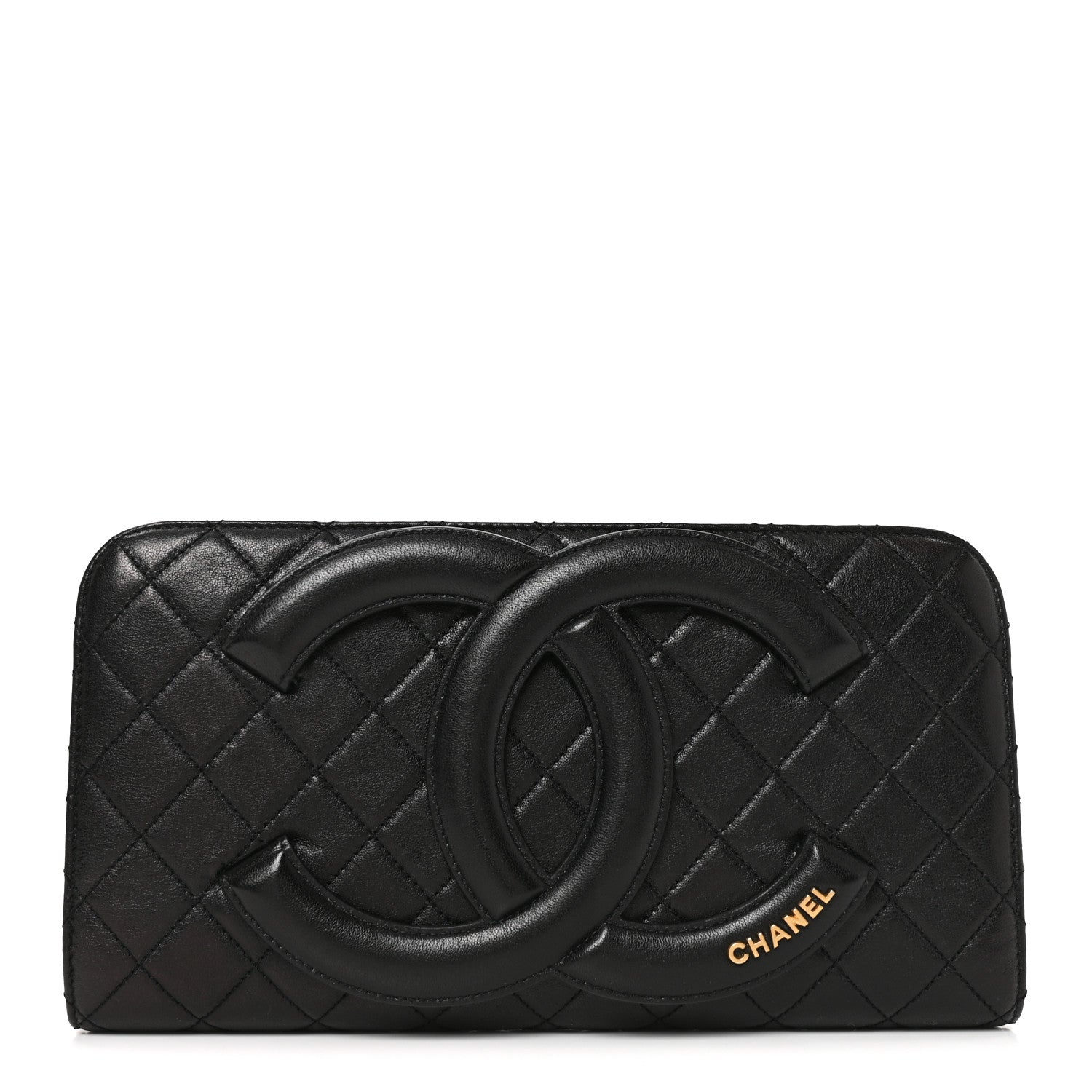 Chanel Lambskin Quilted Coco Midnight Clutch Black 1 of 10