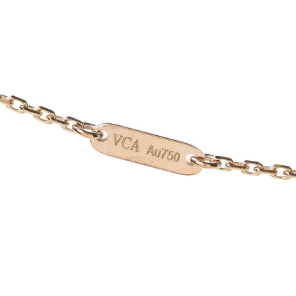 Van Cleef & Arpels 18K Yellow Gold Mother of Pearl Sweet Alhambra Pendant Necklace 4 of 7