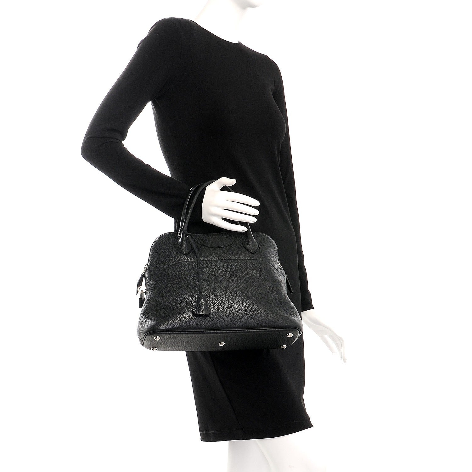 Hermes Taurillon Clemence Bolide 31 Black 3 of 26