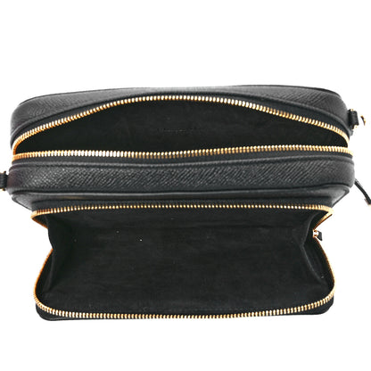 Christian Dior Grained Calfskin Caro Double Pouch Black 5 of 11