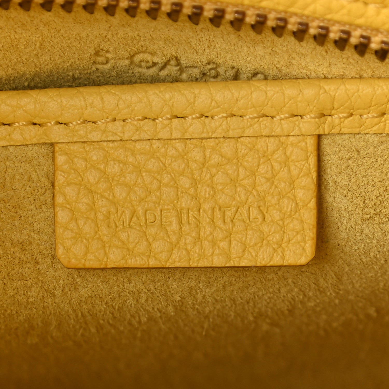 Celine Drummed Calfskin Nano Luggage Citron 7 of 10