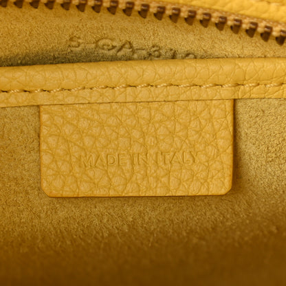 Celine Drummed Calfskin Nano Luggage Citron 7 of 10