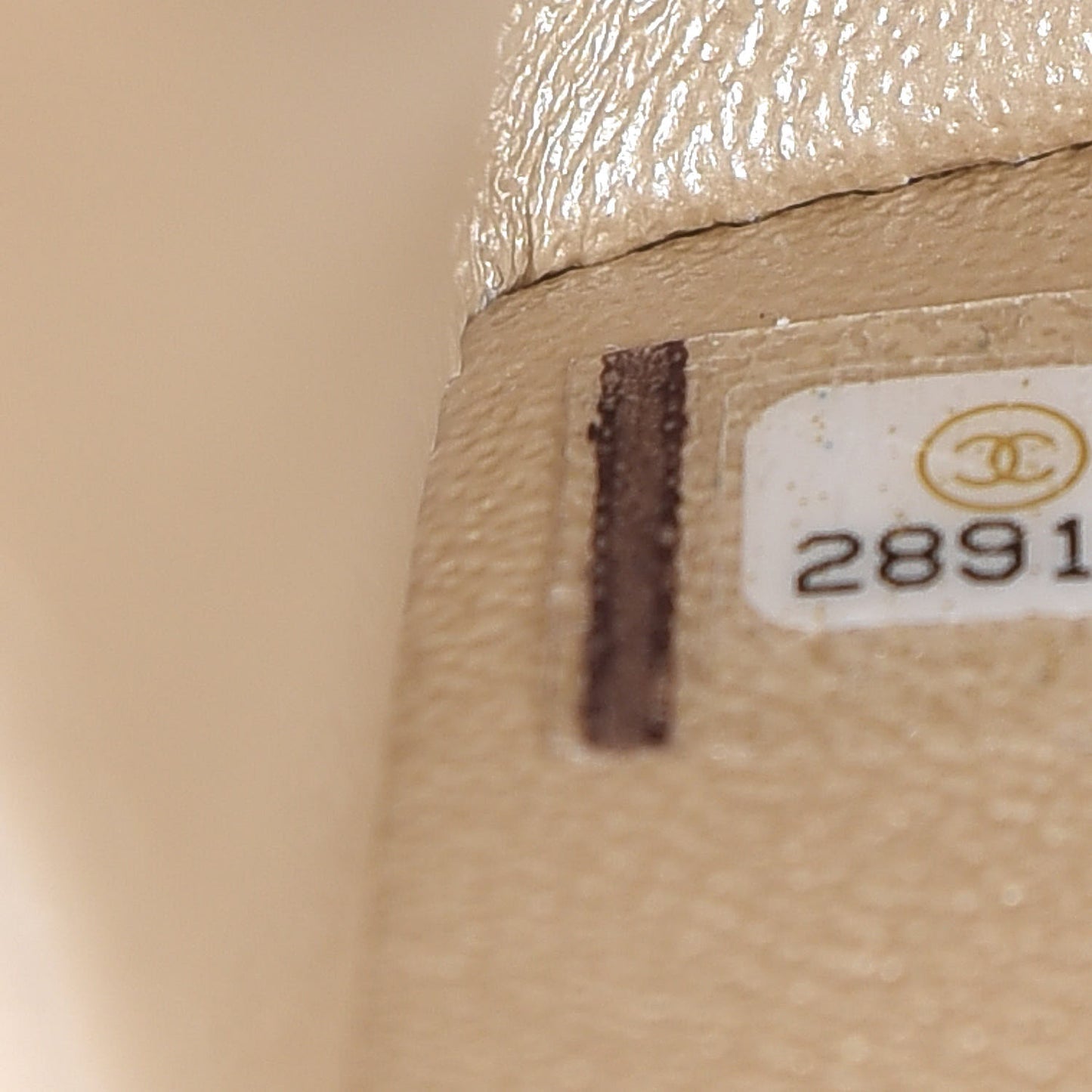 Metallic Sheepskin Quilted 2.55 Reissue Mini Flap Beige