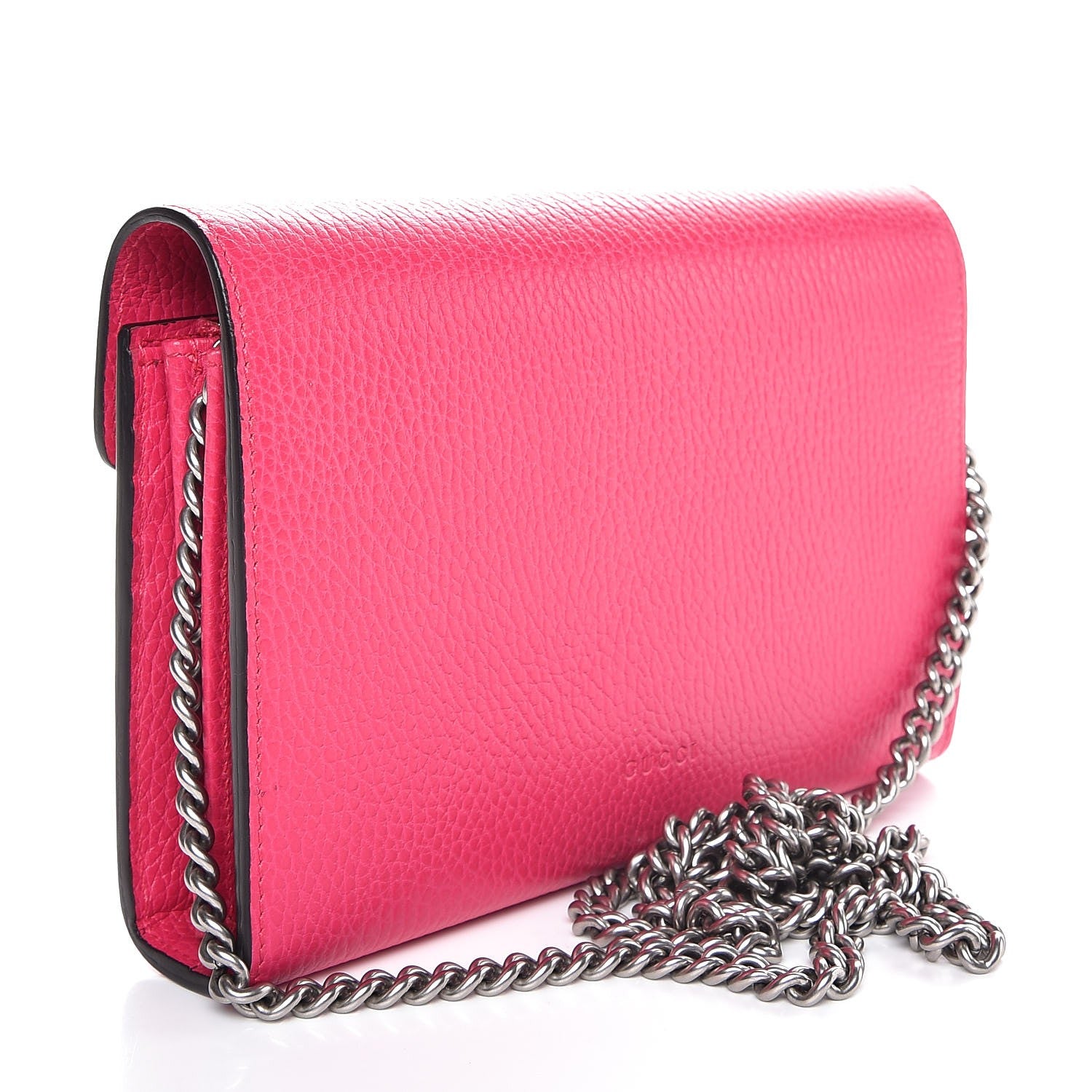 Gucci Dollar Calfskin Crystal Mini Dionysus Chain Wallet Box Pink 3 of 6