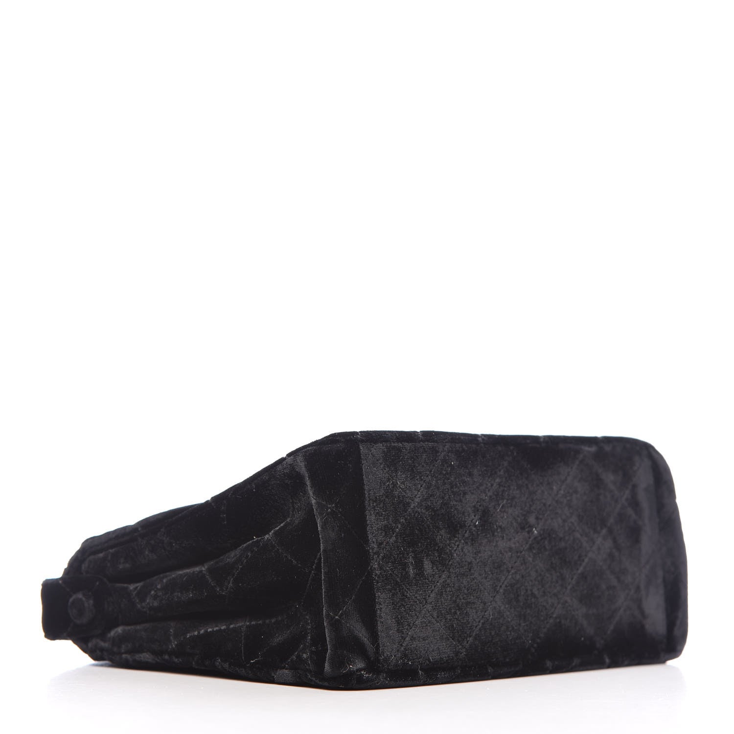 Chanel Velvet Quilted Shoulder Bag Black 4 of 12