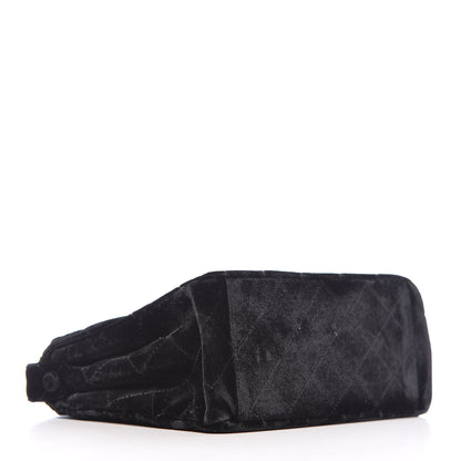 Chanel Velvet Quilted Shoulder Bag Black 4 of 12