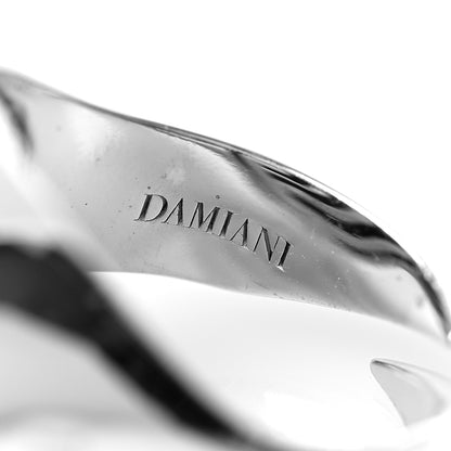Damiani Sterling Silver Enamel Diamond Damianissima Ring Black 53 6.25 5 of 5